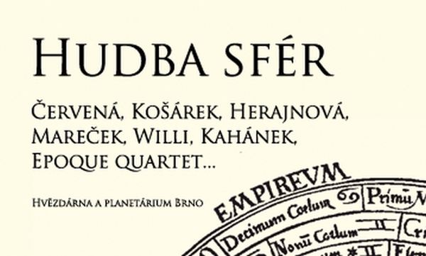 Cyklus nedělních koncertů na Hvězdárně a planetáriu Brno “Hudba sfér”